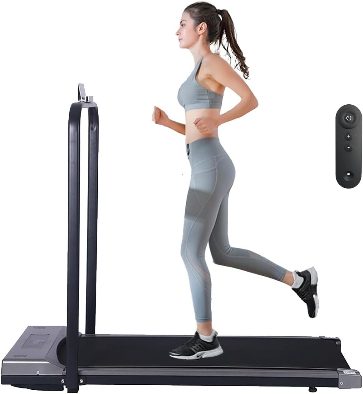 Walking Pad Treadmill Electric Foldable Underdesk Smart Running Machine + Holder